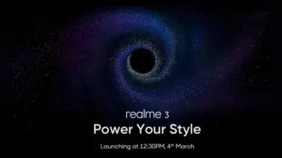 Realme 3 स्मार्टफोन 4 मार्च को भारत में होगा लॉन्च, ऐसे होंगे फीचर्स…