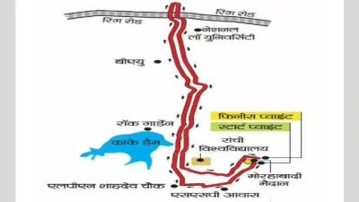हाफ मैराथन के लिए ट्रैफिक पुलिस ने बनाया रूट, सड़क की दाहिनी ओर नहीं चलेंगे वाहन