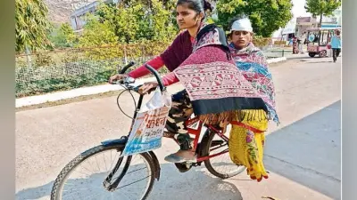 चार किमी साइकिल चला छात्रा घायल महिला को ले गयी अस्पताल