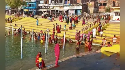 औरंगाबाद : छठ को लेकर देव पहुंचे श्रद्धालु