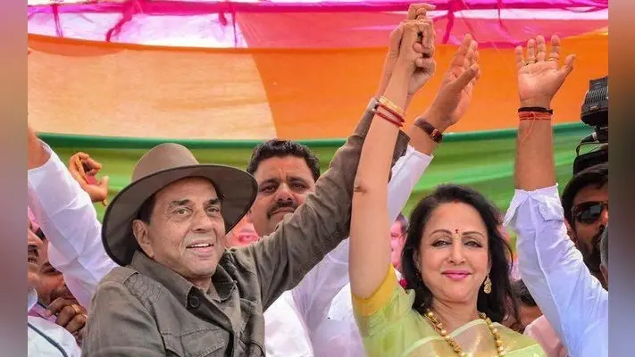 शोले के वीरू ने भाजपा की बंसती के लिए मांगे वोट