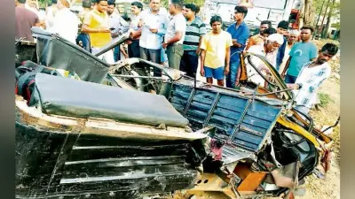 नामकुम : हादसे में एक ही परिवार के दो की मौत, पांच घायल