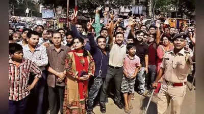 रांची हरमू चौक : हर किसी की नजरें ढूंढ़ रही थीं नरेंद्र मोदी को