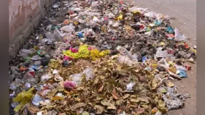 डीएम व एसपी आवास के पास कूड़े-कचरे का ढेर