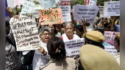 CJI रंजन गोगोई के खिलाफ विरोध मार्च की कोशिश कर रहे 35 प्रदर्शनकारी हिरासत में