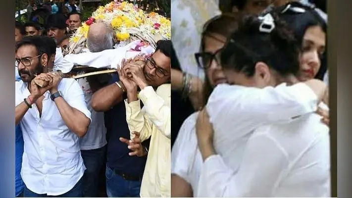 ससुर वीरू देवगन के निधन से टूट गईं काजोल, ऐश्वर्या के गले लगकर रो पड़ी…VIDEO