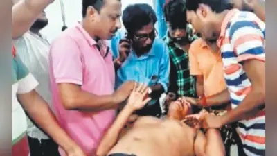 पथावरोध कार्यक्रम से वापस लौट रहे भाजपा समर्थकों पर हमला