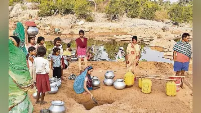 बुढ़मू : पेयजल के लिए तरस रहे हैं विधायक के पैतृक गांव हिरिणलेटा के ग्रामीण
