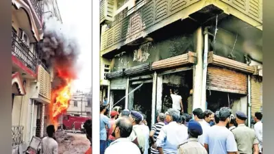 रांची : विक्रांत चौक के समीप दुकानों में लगी आग, लाखों का नुकसान
