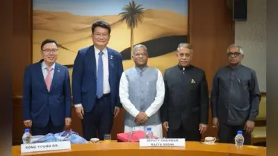 कोरिया के संसदीय प्रतिनिधिमंडल ने राज्यसभा के उप सभापति हरिवंश से की मुलाकात