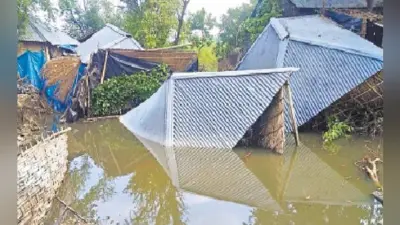 नहीं थम रहा कोसी का कहर, बाढ़ से सैकड़ों घर क्षतिग्रस्त, सड़क पर रहने को मजबूर लोग