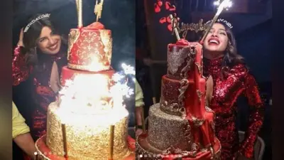 OMG! प्रियंका चोपड़ा ने बर्थडे पर काटा था 3 लाख का केक, PHOTO