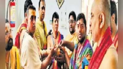 जगन्नाथ पुरी के छप्पन भोगी पहुंचे बाबा मंदिर