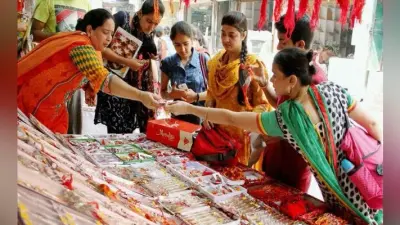 विभिन्न बाजारों में हुई राखी की जमकर बिक्री