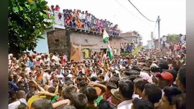 रोहतास : नम आंखों से शहीद जवान को दी विदाई