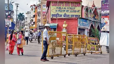 रांची : अपर बाजार में वन-वे सिस्टम लागू ट्रैफिक पुलिस को करनी पड़ी मशक्कत