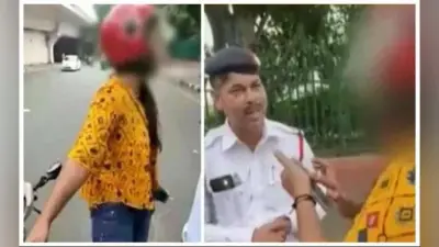 दिल्लीः नियम के उल्लंघन पर ट्रैफिक पुलिस ने रोका तो लड़की ने कहा- चालान कटा तो दे दूंगी जान