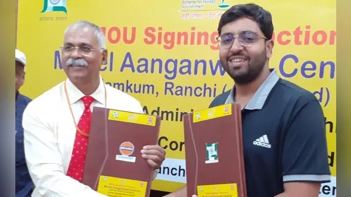 RANCHI : इंडियन ऑयल की मदद से नामकुम के 40 आंगनबाड़ी केंद्र बनेंगे माॅडल आंगनबाड़ी केंद्र