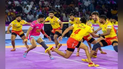 प्रो कबड्डी लीग : गुजराज फार्च्यूनजाइंट्स ने जयपुर पिंक पैंथर्स को बराबरी पर रोका