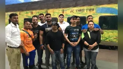 नेशनल पावरलिफ्टिंग चैंपियनशिप (क्लासिक) में भाग लेने रांची से आठ खिलाड़ी कोच्चि रवाना