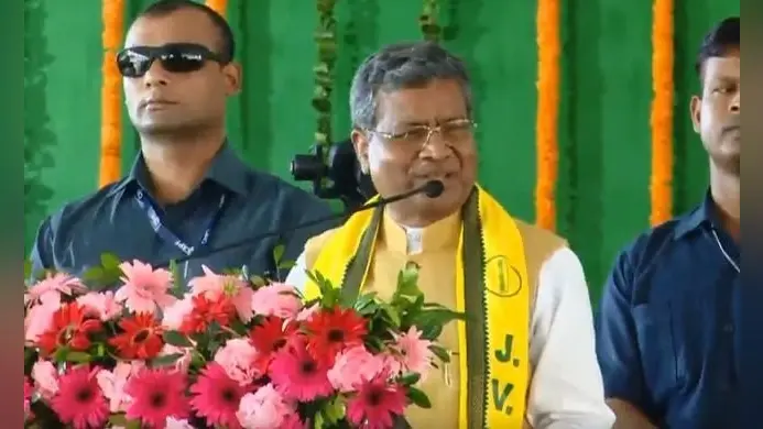 जनादेश समागम में बोले बाबूलाल, संघर्ष किया है इसलिए हमारे नेता जेल में