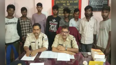 रांची : चोरों के बड़े गिरोह का खुलासा, रातू से चोरी की गाडि़यों सहित आठ अपराधी गिरफ्तार