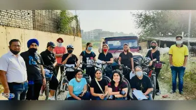 वूमेन ऑन व्हील्स ग्रेटर नोएडा वेस्ट WOW की अनोखी पहल, गरीब मजदूरों के बीच बाटें मास्क और साबुन