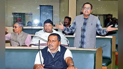 मॉब लिचिंग पर सत्र के आखिरी दिन सदन में हंगामा, इरफान के बयान पर भड़के भाजपा विधायक, वेल में घुसे