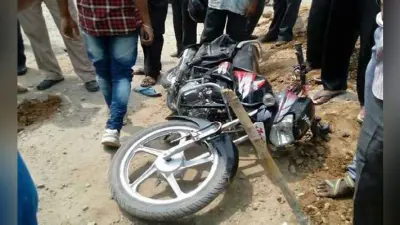 सड़क दुर्घटना के बाद बवाल