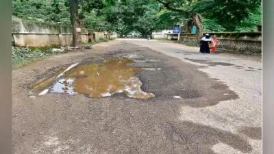 टूटी सड़कें व जलजमाव लोगों की परेशानी का सबब