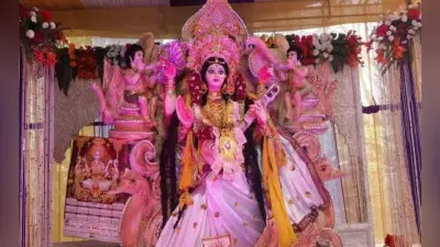 29 को मनाया जायेगा सरस्वती पूजनोत्सव, मूर्ति को आकार देने में जुटे हैं राजस्थान के मूर्तिकार