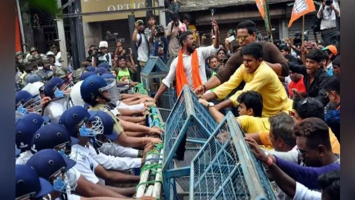 भाजपा-तृणमूल समर्थक भिड़े पुलिसकर्मी सहित चार जख्मी