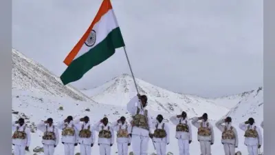 Republic Day: माइनस 20 डिग्री तापमान में 17,000 फीट की ऊंचाई पर ”जय हिंद”