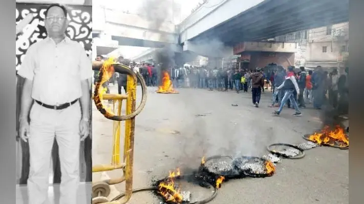 पटना में प्रोफेसर की गोली मार कर हत्या, आक्रोशित लोगों ने आगजनी कर जाम की सड़क