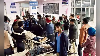 गुमला : दो की मौत, एंबुलेंस में तोड़फोड़