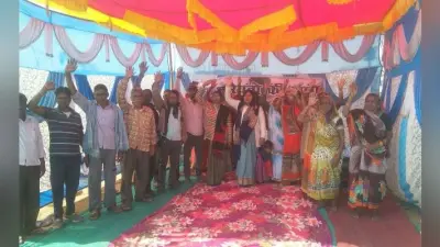 21 दिन से धरना पर बैठे हैं भू रैयत, प्रभा एनर्जी लिमिटेड के कार्य को रोका