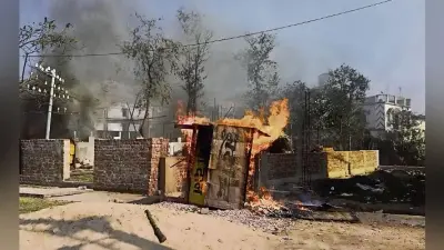 शेखपुरा : जदयू नेता हत्याकांड के विरोध में आगजनी, तोड़फोड़ व जाम, 13 चिह्नित, आठ नामजद