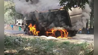 तेतरियाखांड़ कोल साइडिंग में लेवी के लिए आगजनी, अपराधियों ने मचाया उत्पात