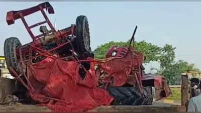 मुजफ्फरपुर में ट्रैक्टर और कंटेनर के बीच भीषण टक्कर, हादसे में एक की मौत