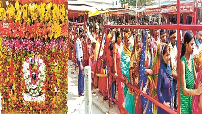 गोपालगंज थावे मंदिर में महाअष्टमी पर उमड़ा भक्तों का सैलाब, रात में होगी निशा पूजा, आप भी करें लाइव दर्शन