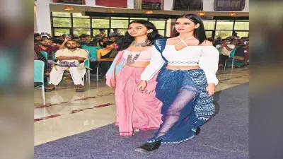 निफ्ट पटना की छात्राओं ने ‘एथनिक वॉक’ से दिखाया साड़ी पहनने का आधुनिक तरीका, देखें तस्वीरें