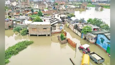 Flood News: चंपारण में बांध टूटने से गांव के अंदर घुसा बाढ़ का पानी, डॉक्टरों की छुट्टी रद्द, अलर्ट जारी