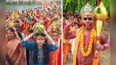 Photos: गिरिडीह में हनुमान मंदिर में प्राण प्रतिष्ठा, निकाली गई भव्य कलश यात्रा