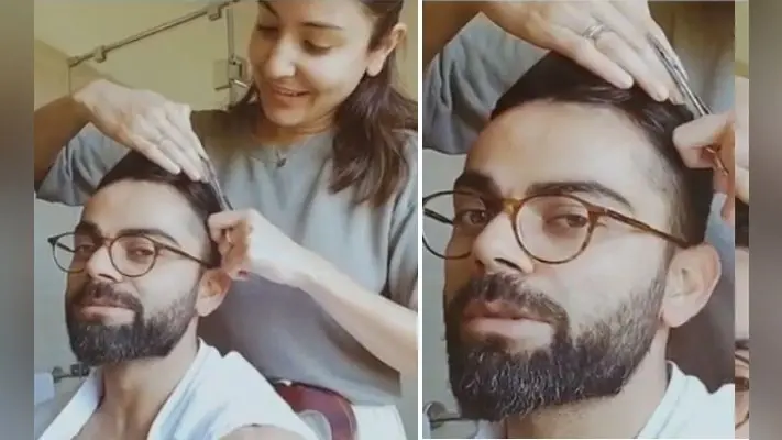 Virat Kohli की हेयर कटिंग कर रहीं हैं पत्नी Anushka Sharma, वायरल हो रहा ये VIDEO
