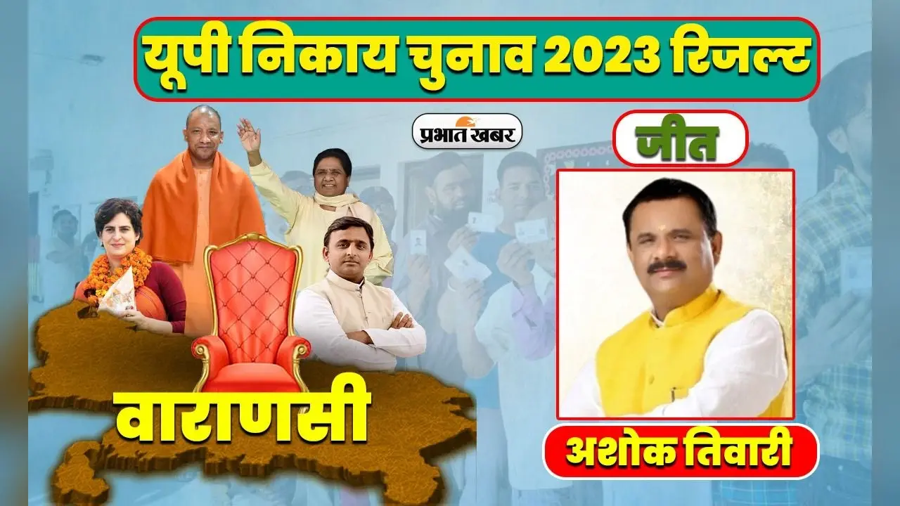 UP Civic Election Result 2023: वाराणसी मेयर चुनाव में BJP प्रत्याशी अशोक तिवारी बंपर वोटों से विजयी