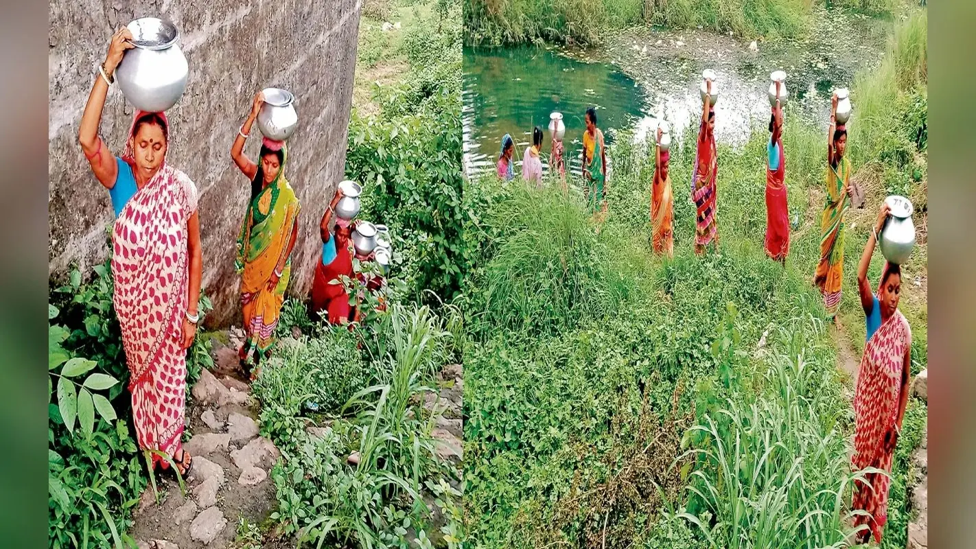 झारखंड : जिनकी जमीन पर डैम बना वे ही हैं प्यासे, जान जोखिम में डालकर पानी लाने को मजबूर हैं इस गांव की महिलाएं