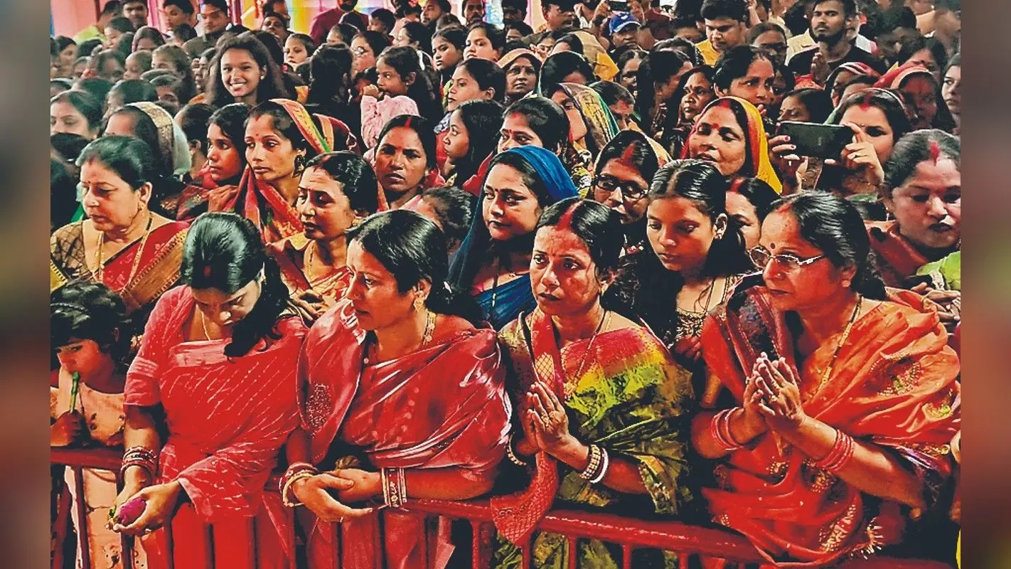 झारखंड के भलमारा में मां दुर्गा को नैवेद्य में चढ़ते हैं सोने-चांदी के जेवर, लहिया में नहीं होती प्रतिमा