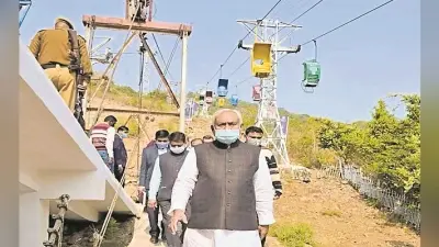 फरवरी के पहले शुरू हो जायेगा राजगीर में नया रोपवे, नीतीश कुमार ने किया सौंदर्यीकरण कार्य का निरीक्षण