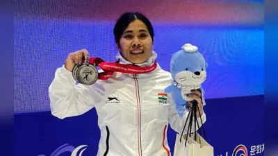 एशियन वेटलिफ्टिंग चैंपियनशिप में भारत की बिंदयारानी देवी ने जीता सिल्वर मेडल