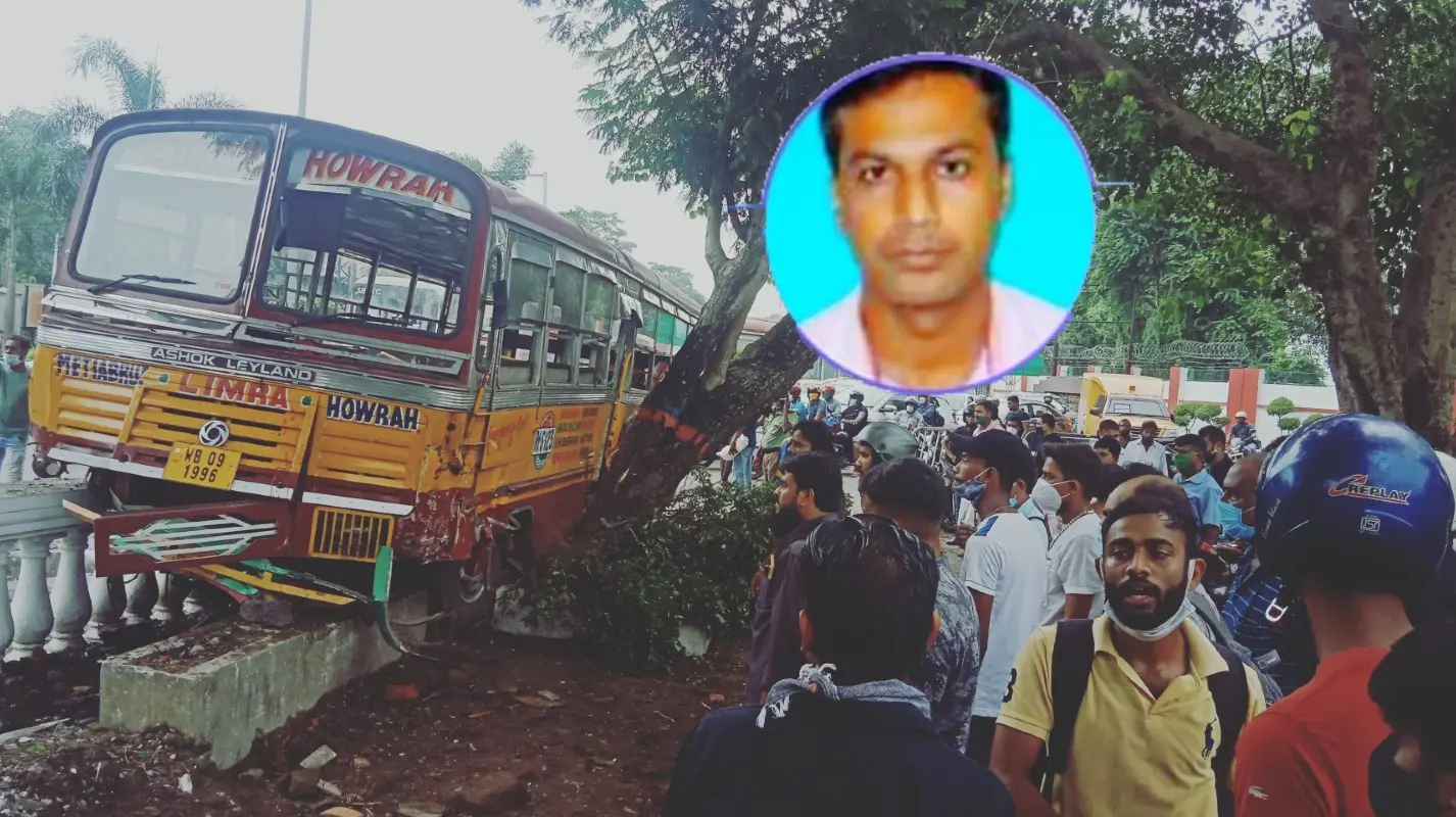 कोलकाता में कांस्टेबल को रौंदकर सेना के पूर्वी कमान मुख्यालय की रेलिंग पर चढ़ी मिनी बस, 19 घायल